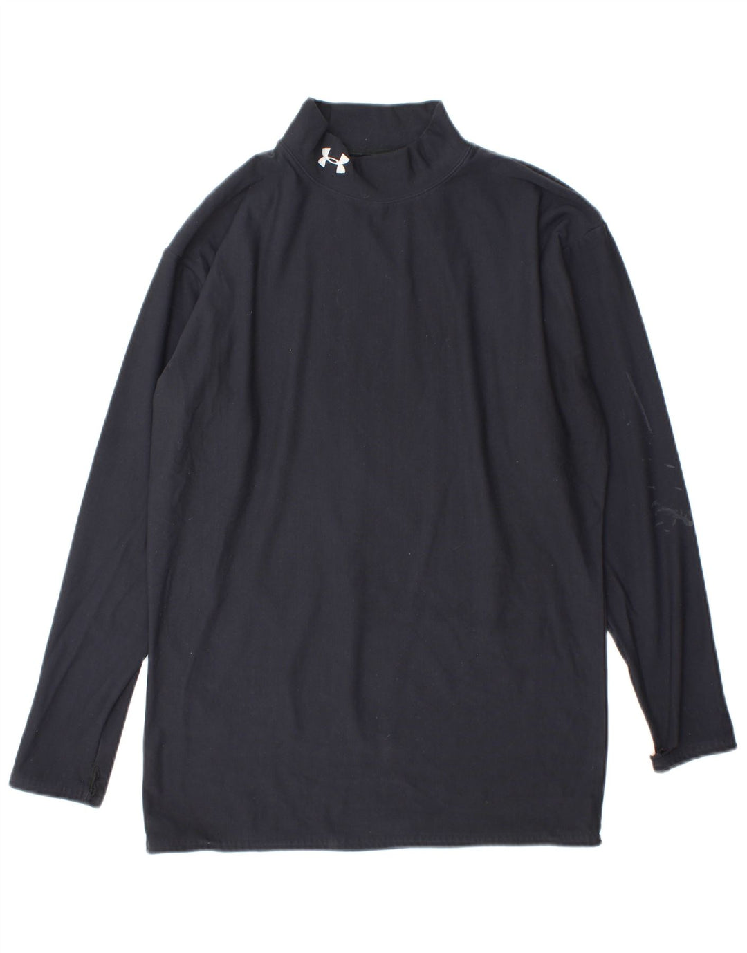Under Armour Mens Top Long Sleeve Large Navy Blue Nylon