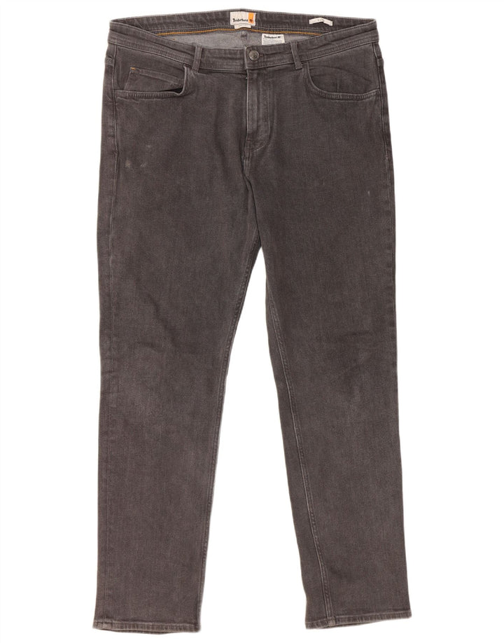Timberland Mens Stretch Slim Jeans W38 L32 Grey Cotton