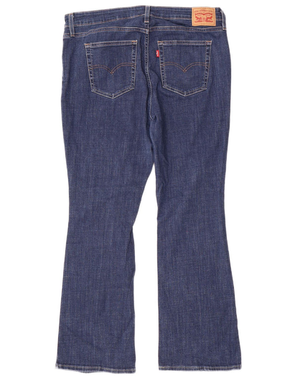 Levi's Womens 725 High Rise Bootcut Jeans W34 L30 Navy Blue Cotton