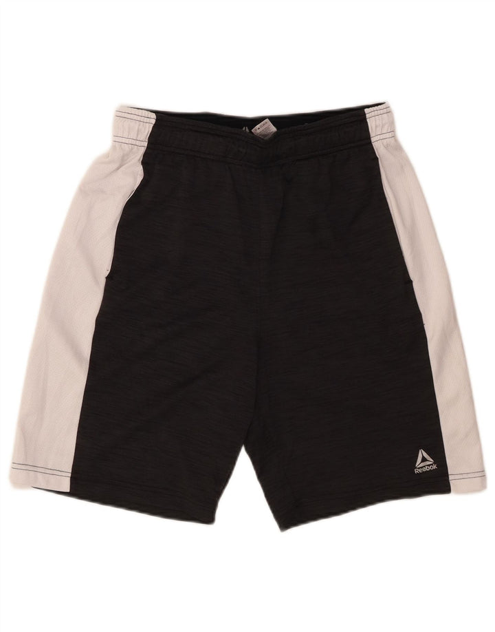 REEBOK Mens Sport Shorts Medium  Black Colourblock Polyester
