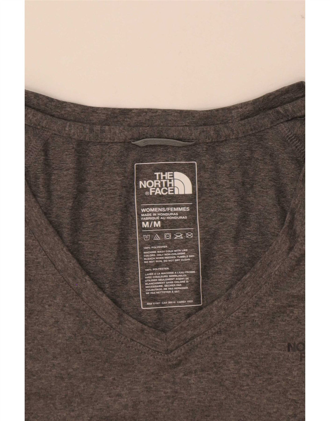 The North Face Womens T-Shirt Top UK 12 Medium Grey Flecked Polyester