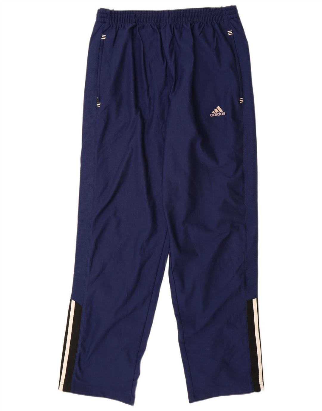 ADIDAS Mens Climalite Tracksuit Trousers Large  Navy Blue Colourblock