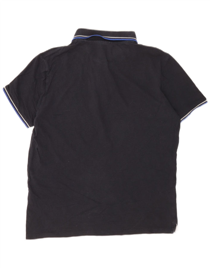Champion Mens Polo Shirt Medium Navy Blue Cotton