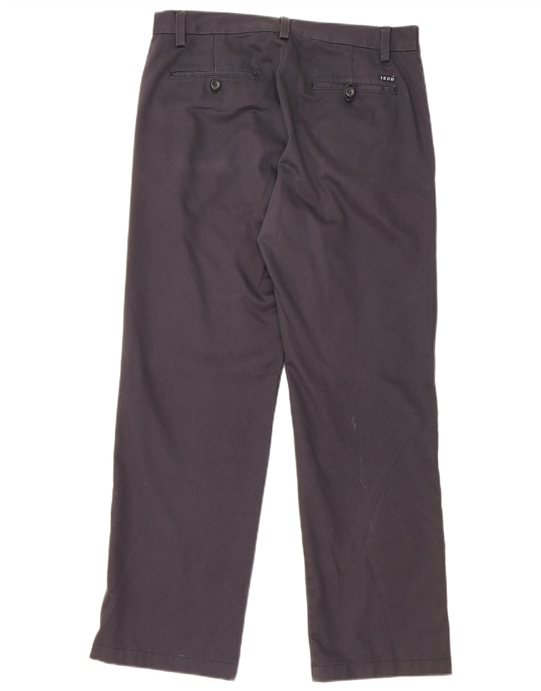 IZOD Mens Slim Fit Chino Trousers W30 L30 Navy Blue Cotton