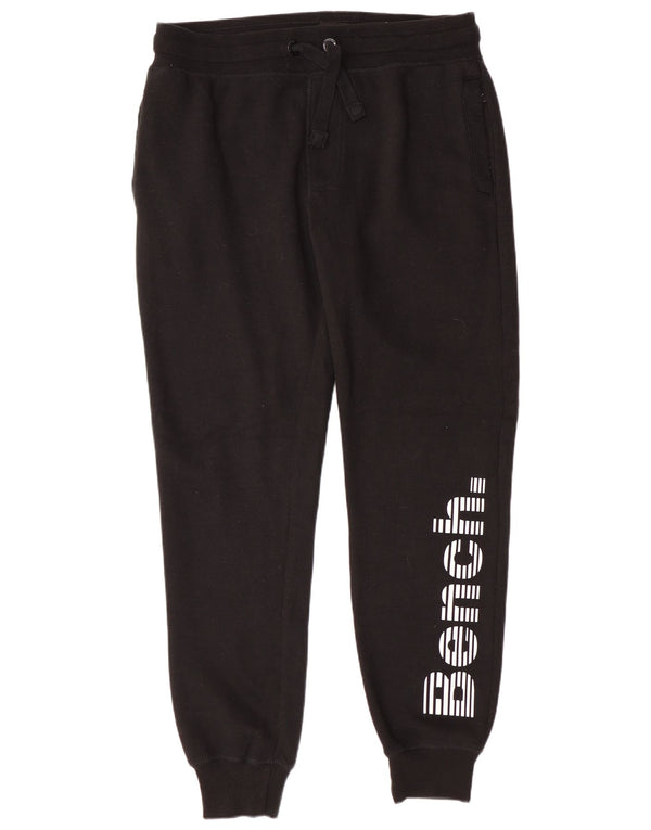 BENCH Mens Graphic Tracksuit Trousers Joggers Large  Black Cotton