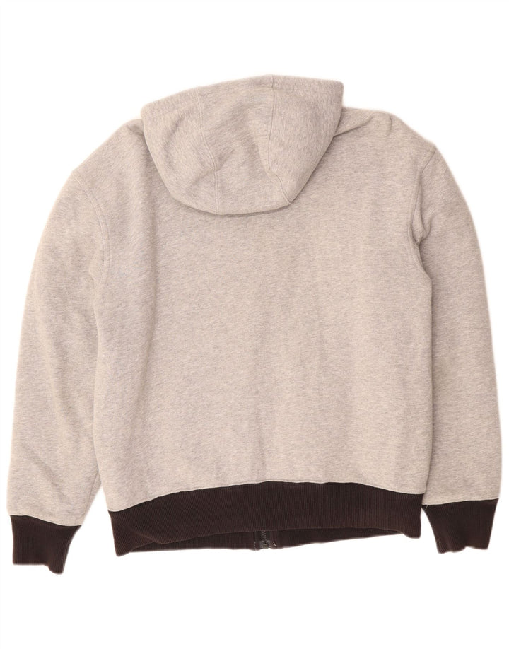 TIMBERLAND Mens Zip Hoodie Sweater Medium Grey Colourblock Cotton