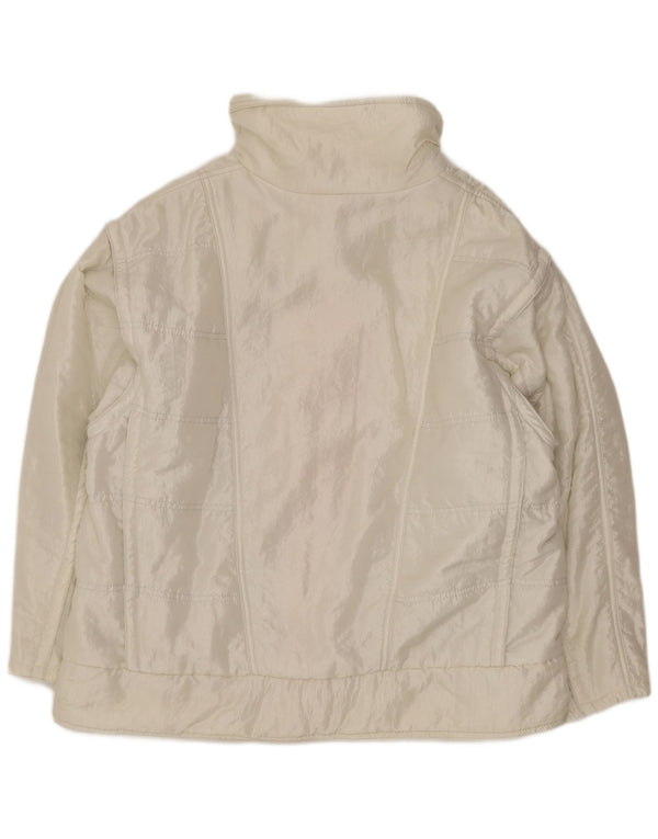 Ellesse Womens Loose Fit Padded Jacket IT 48 XL White Nylon Retro