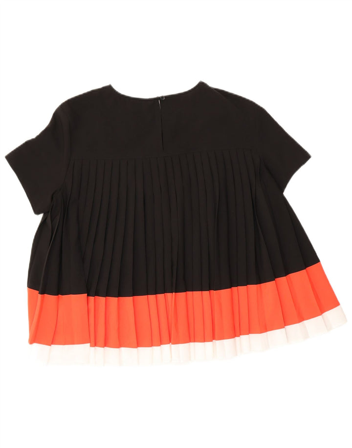 ARMANI EXCHANGE Womens Blouse Top UK 10 Small Black Colourblock Polyester