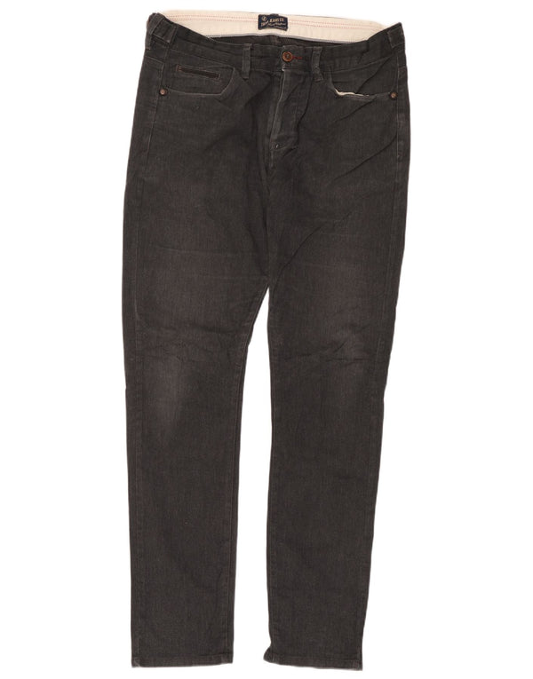 Zara Mens Slim Jeans EU 44 Large W34 L33 Black Cotton