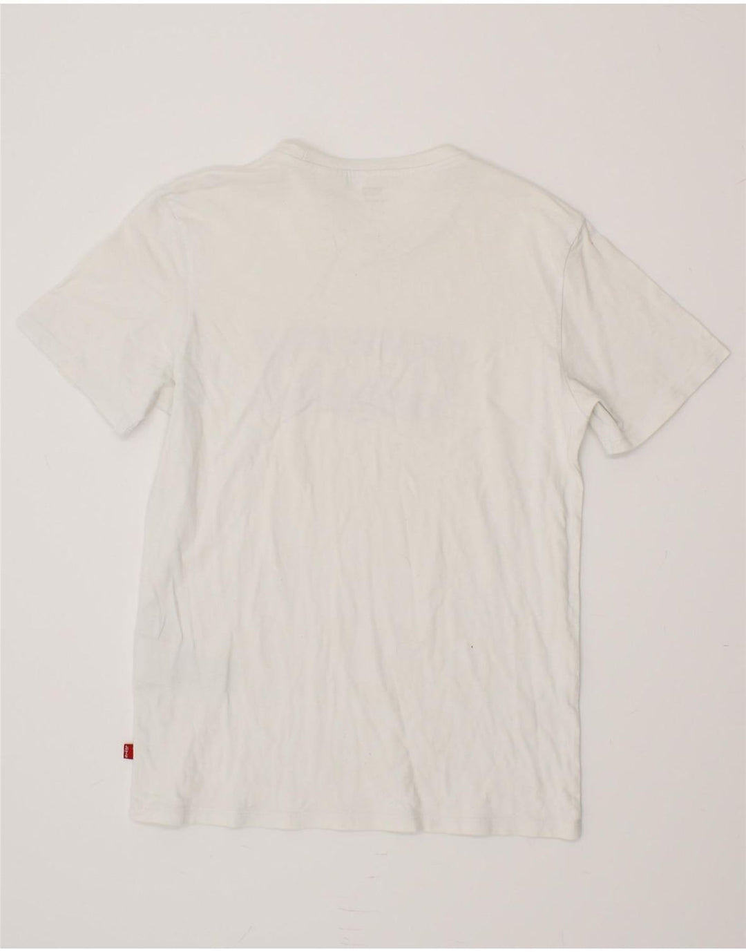 LEVI'S Mens Graphic T-Shirt Top Small White Cotton Vintage Levi's and Second-Hand Levi's from Messina Hembry 
