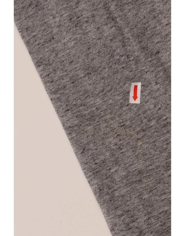 CHAMPION Mens Graphic Sweatshirt Jumper Small Grey Flecked Cotton