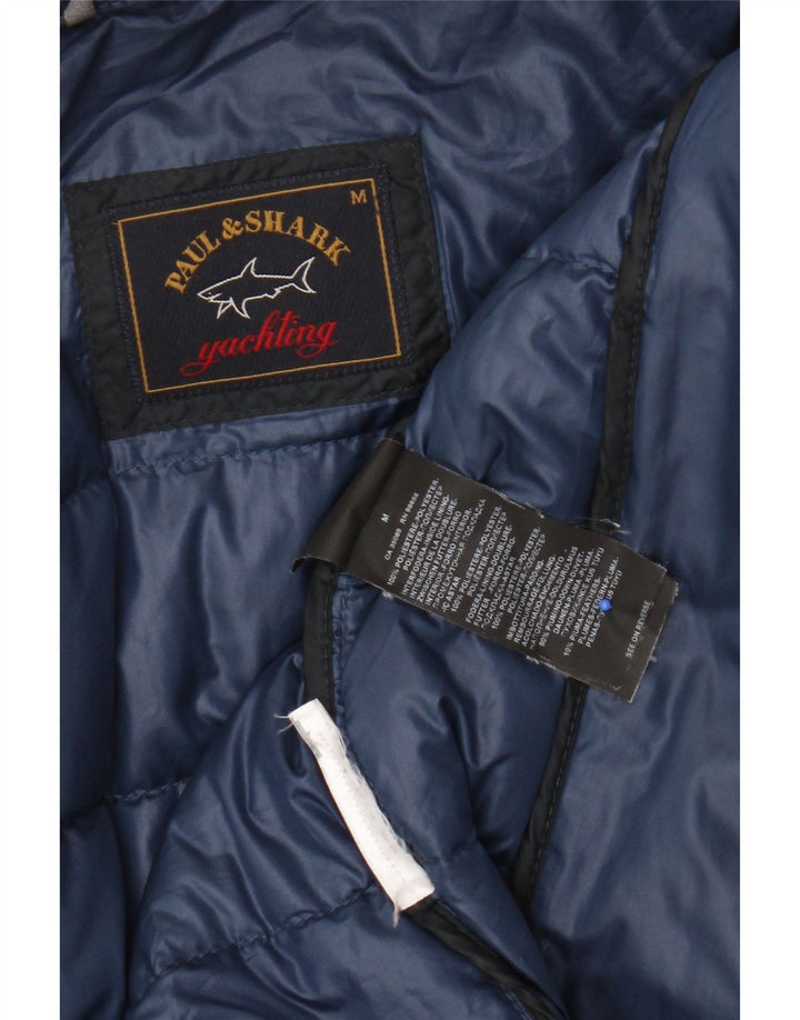 Paul & Shark Mens Padded Jacket UK 38 Medium Navy Blue Polyester