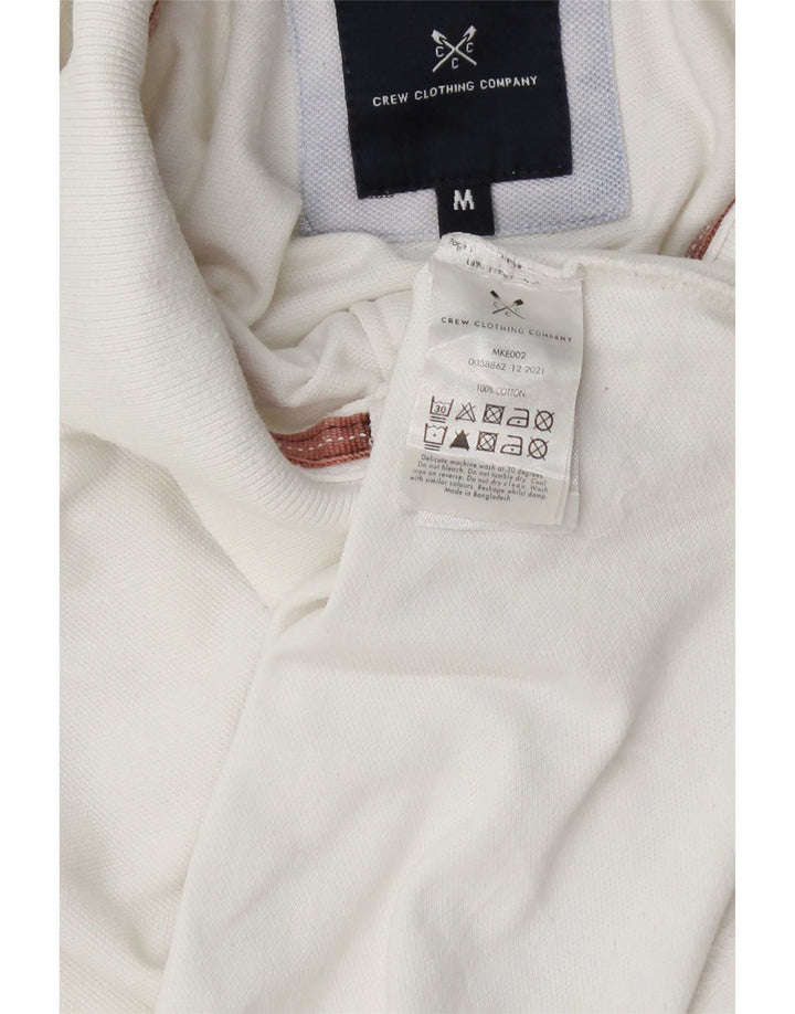 Crew Clothing Mens Polo Shirt Medium White Cotton