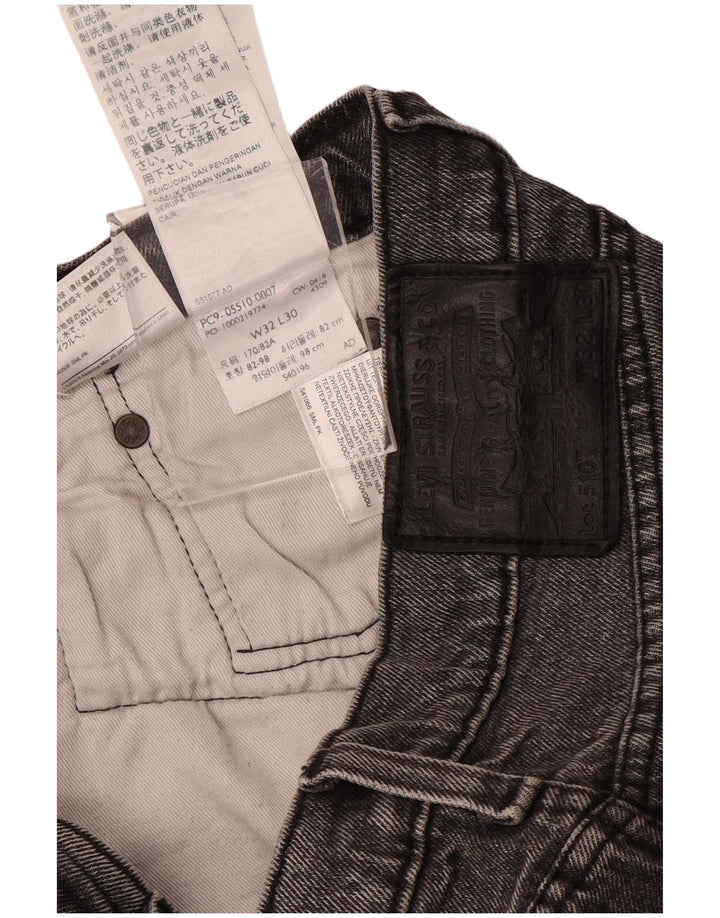 LEVI'S Mens 510 Skinny Jeans W32 L30 Grey Cotton