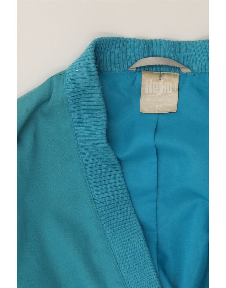 VINTAGE Womens Bomber Jacket EU 42 Large Blue Vintage Vintage and Second-Hand Vintage from Messina Hembry 