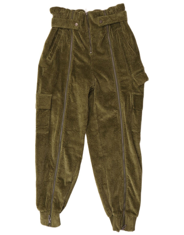 Adidas Womens Ivy Park High Waist Corduroy Trousers Medium W30 L29 Khaki