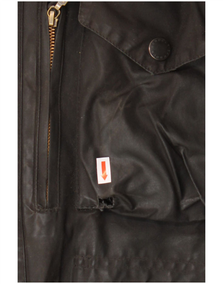BARBOUR Mens Waxed Cotton Jacket UK 38 Medium Brown
