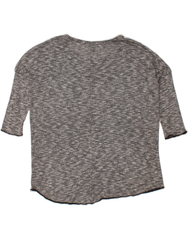 BENETTON Womens Top 3/4 Sleeve UK 16 Large Grey Flecked Vintage Benetton and Second-Hand Benetton from Messina Hembry 