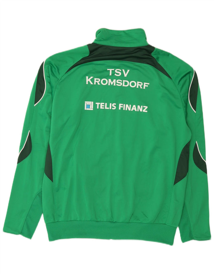 Saller Mens Graphic Tracksuit Top Jacket XL Green Colourblock Polyester