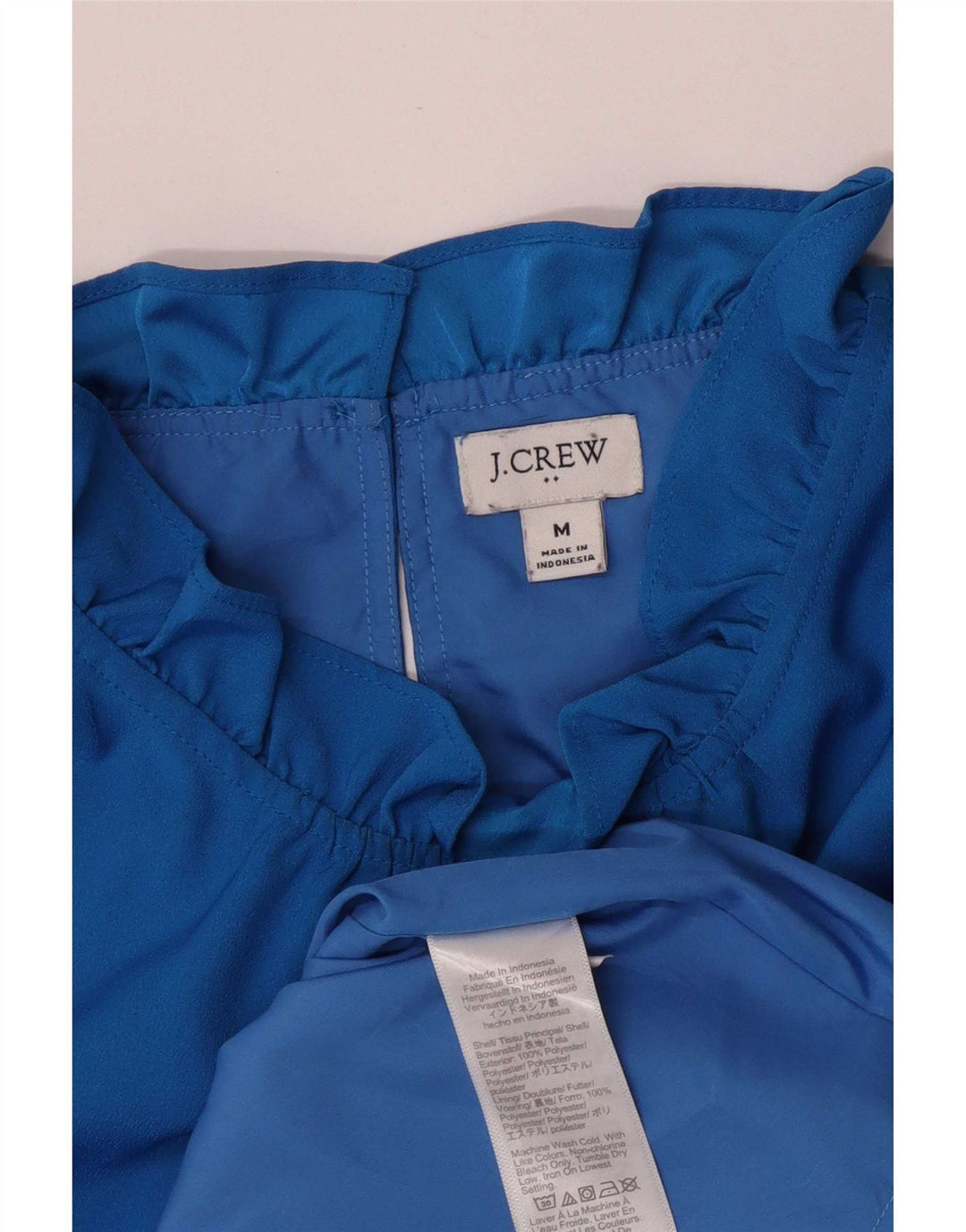 J. Crew Womens Sleeveless Blouse Top UK 14 Medium Blue Polyester