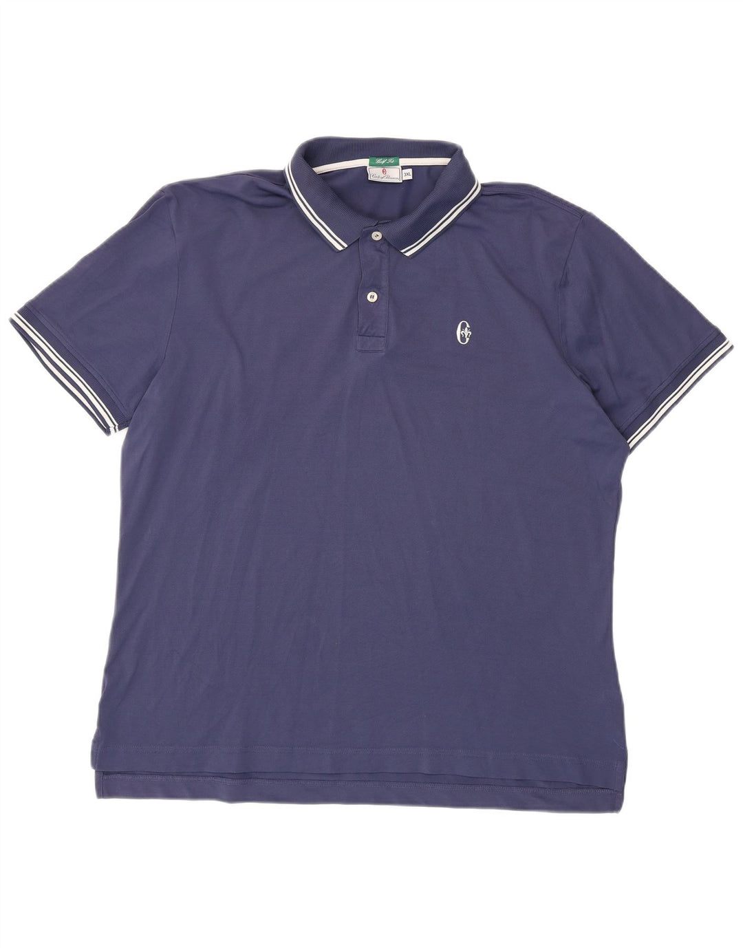 CONTE OF FLORENCE Mens Polo Shirt 3XL Navy Blue Polyamide
