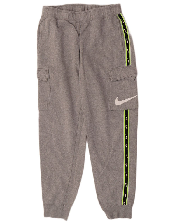 Nike Mens Graphic Cargo Tracksuit Trousers Joggers Medium Grey Colourblock