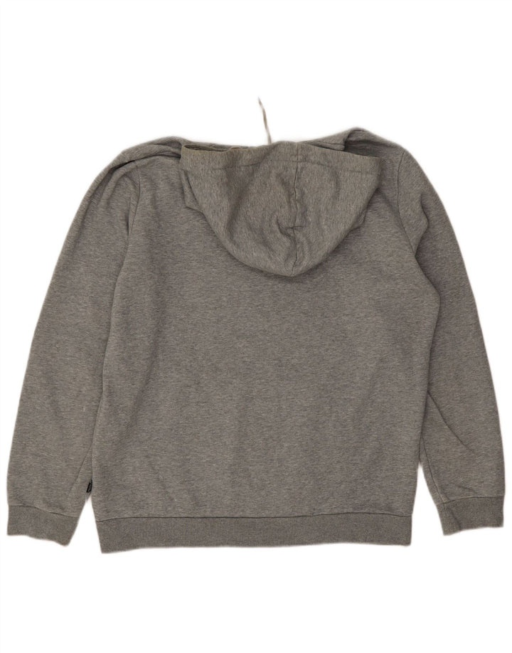 Puma Mens Graphic Hoodie Jumper Medium Grey Cotton