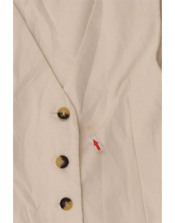 Zara Womens Waistcoat UK 6 XS White