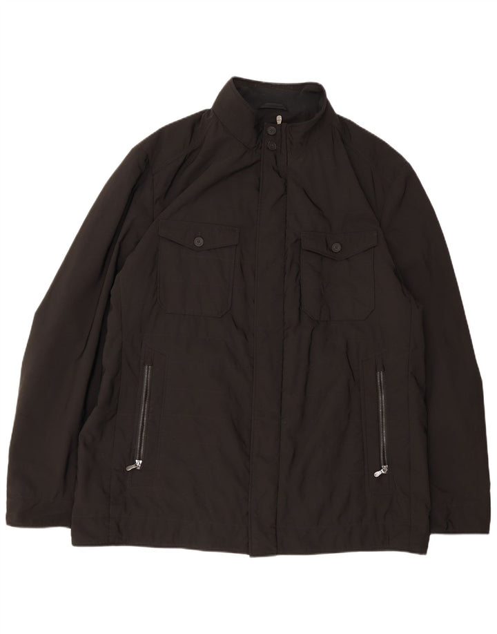 Hugo Boss Mens Utility Jacket UK 46 3XL Black Polyamide
