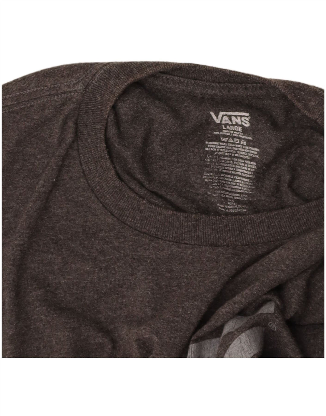 VANS Mens Graphic T-Shirt Top Large Grey Cotton