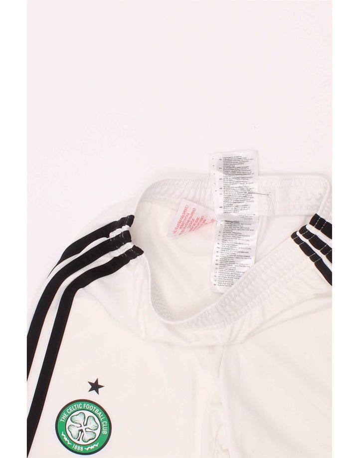Adidas Boys Boston Celtics Sport Shorts 5-6 Years White Polyester