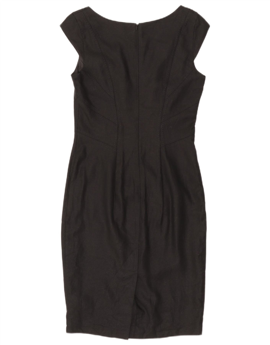 MARKS & SPENCER Womens Sheath Dress UK 8 Small  Black Linen