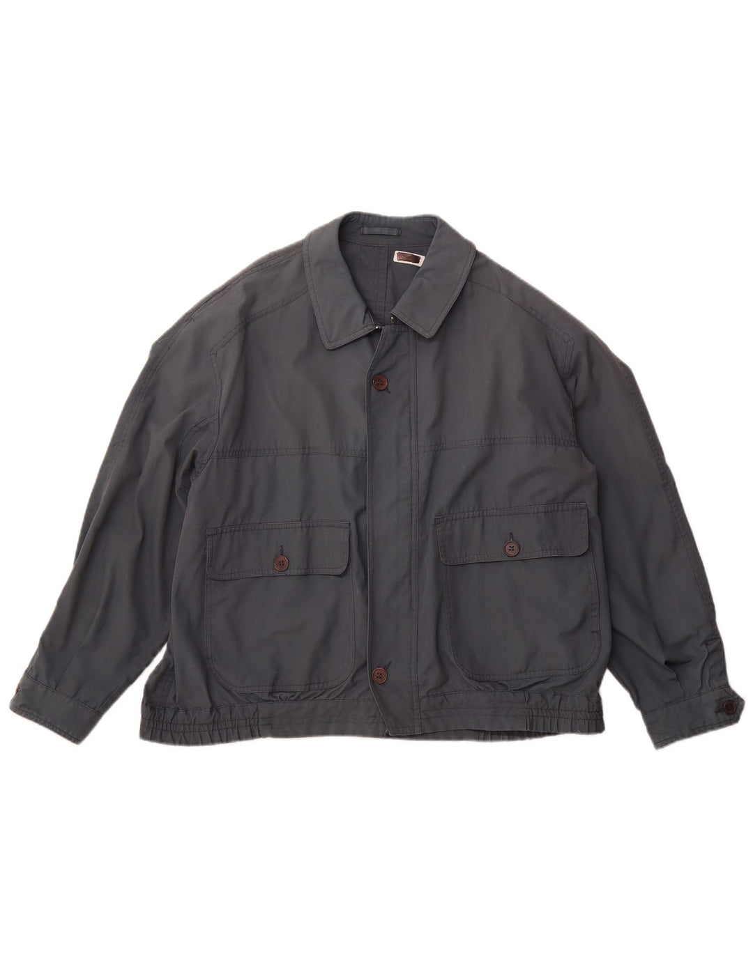 Maison Jacques Mens Bomber Jacket IT 52 XL Navy Blue Polyester