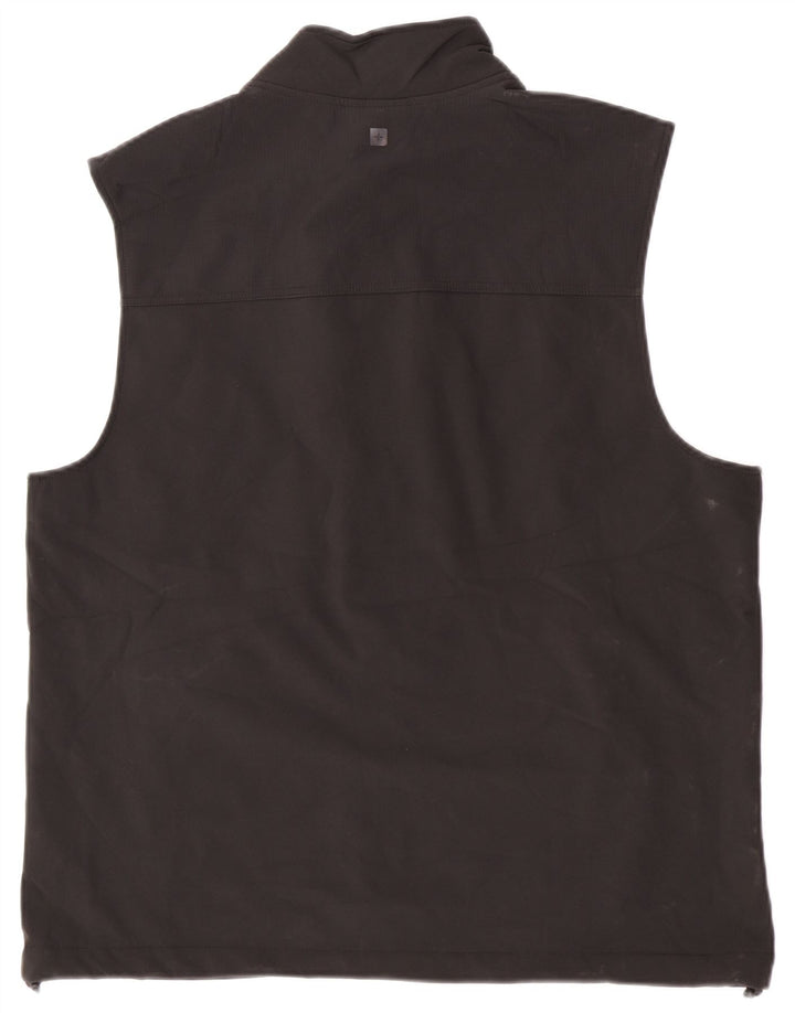 Mountain Warehouse Mens Sleeveless Tracksuit Top Jacket XL Black Polyester
