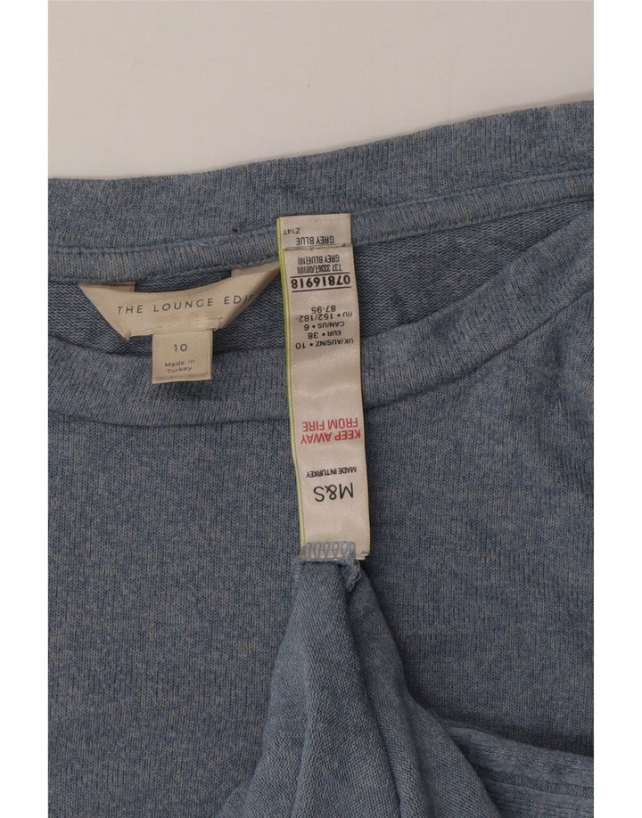 MARKS & SPENCER Womens Oversized Boat Neck Jumper Sweater UK 10 Small Blue