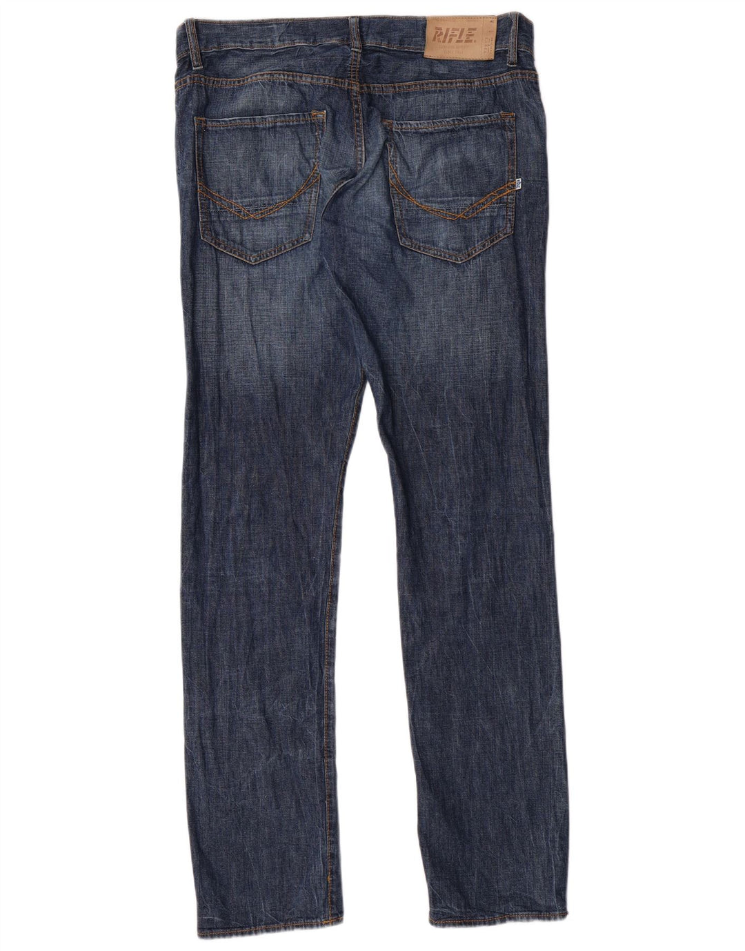 RIFLE Mens Straight Jeans W32 L33 Blue Cotton