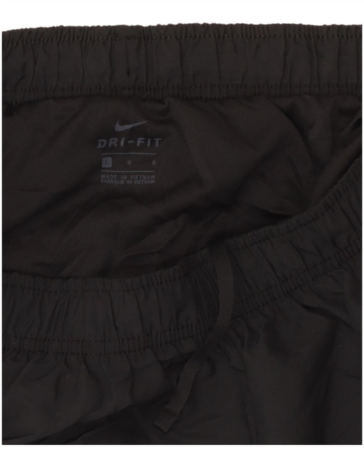 NIKE Womens Sport Shorts UK 14 Large Black Polyester