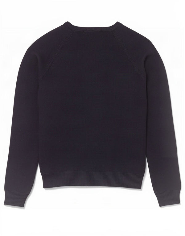 Zara Womens V-Neck Jumper Sweater UK 12 Medium Navy Blue