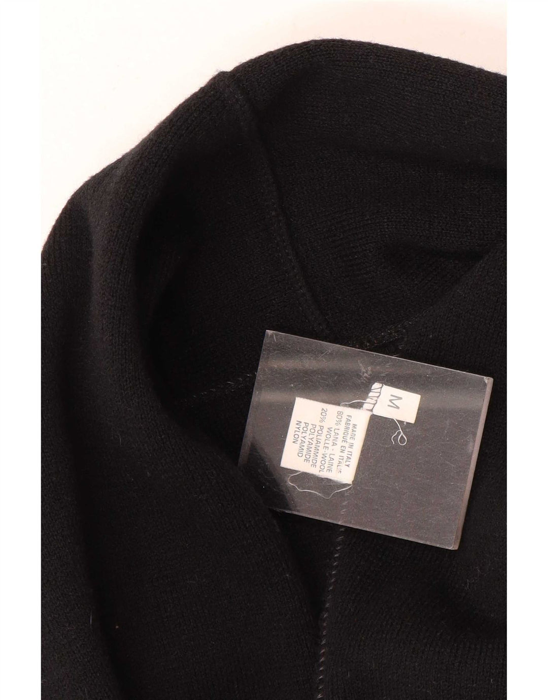 Vintage Womens Oversized Cardigan Sweater UK 14 Medium Black Wool