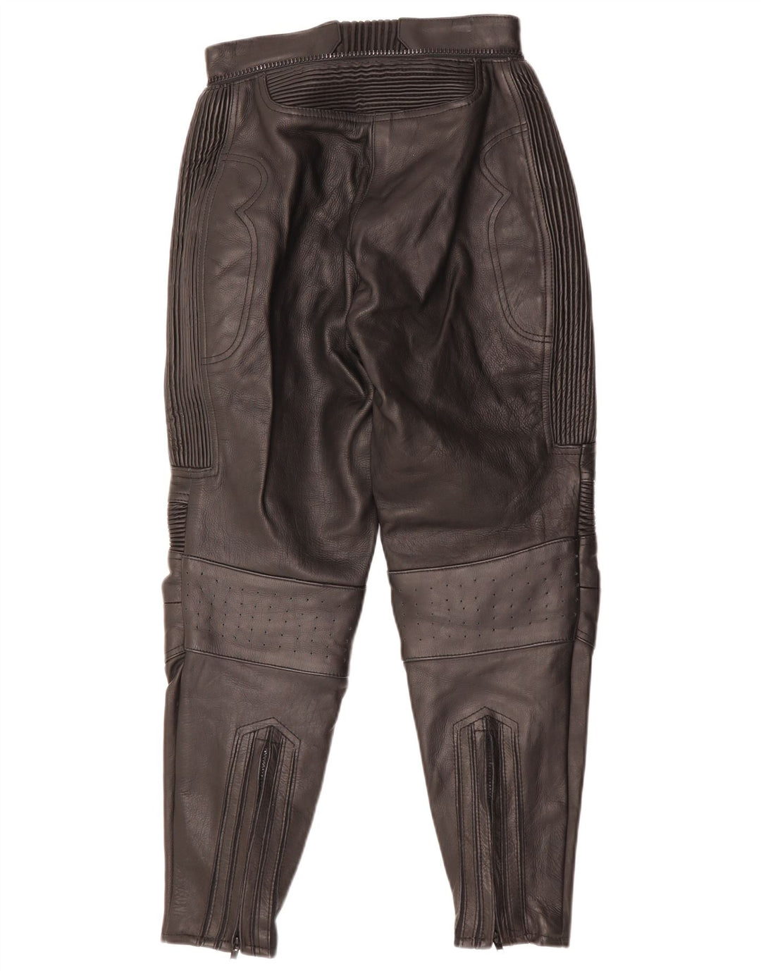 LOUIS Womens Leather Moto Racer Trousers EU 36 Small W28 L27 Black Leather