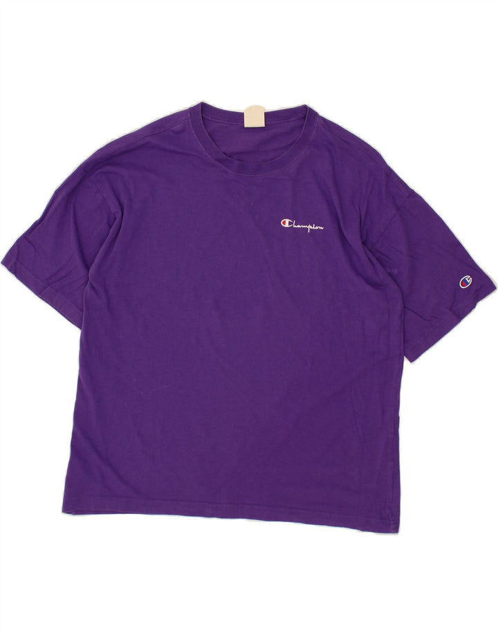 CHAMPION Womens T-Shirt Top UK 14 Medium Purple Vintage Champion and Second-Hand Champion from Messina Hembry 