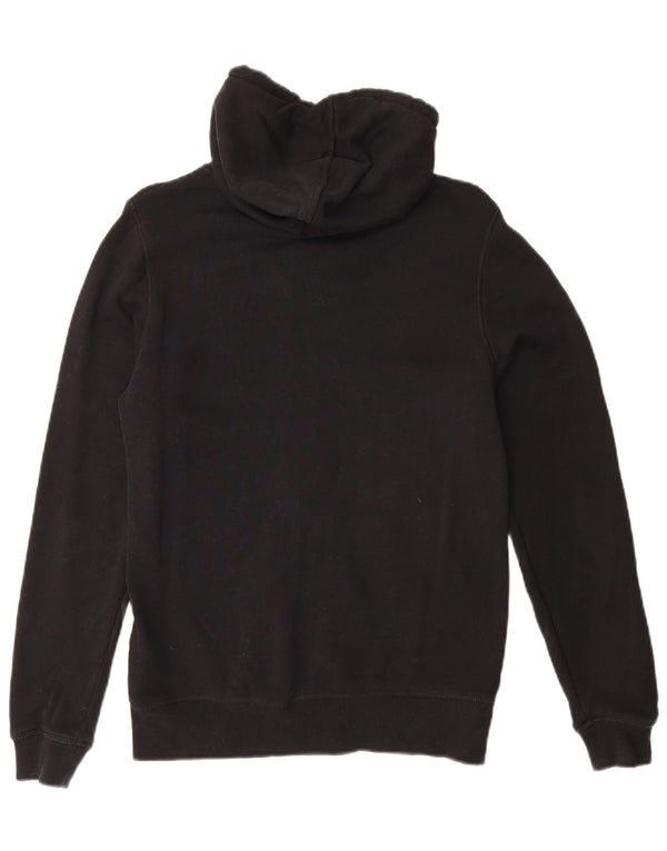 Marks & Spencer Womens Oversized Zip Hoodie Sweater UK 8 Small Black Cotton