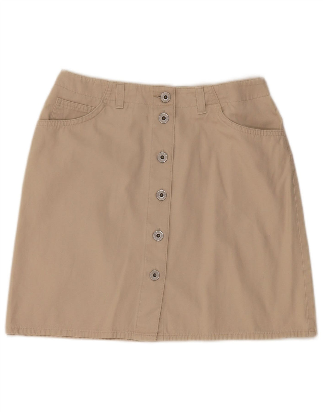 Marks & Spencer Womens Mini Skirt UK 12 Medium W28  Beige Cotton