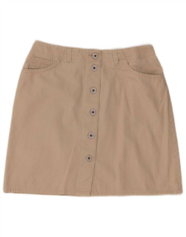 Marks & Spencer Womens Mini Skirt UK 12 Medium W28  Beige Cotton