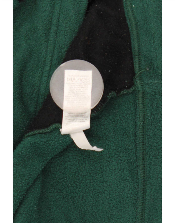 Marks & Spencer Mens Fleece Jacket UK 40 Large Green Polyester