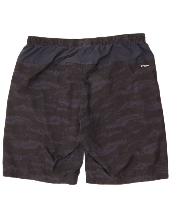 Adidas Mens Climalite Sport Shorts XL  Navy Blue Camouflage Polyester