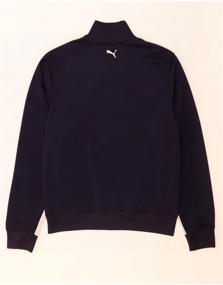 Puma Mens Tracksuit Top Jacket 2XL Navy Blue Colourblock Polyester