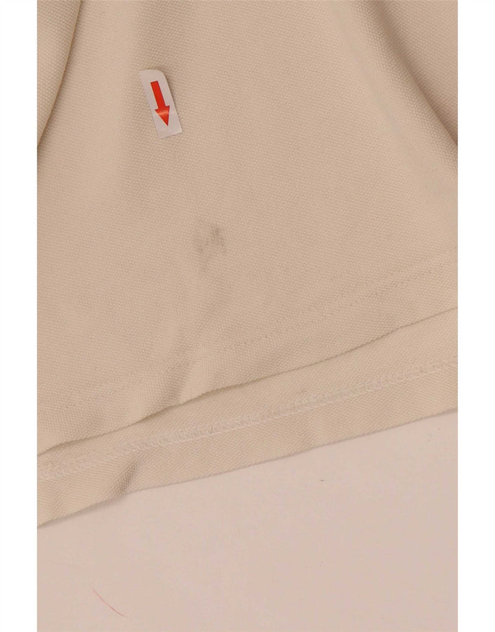Barbour Mens Polo Shirt Large Off White Cotton