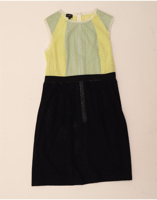 Hobbs Womens Sleeveless Basic Dress UK 14 Medium Multicoloured Colourblock