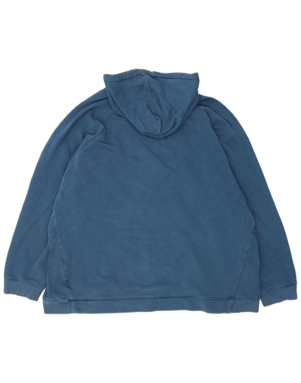 Reebok Mens Graphic Hoodie Jumper 4XL Blue Cotton